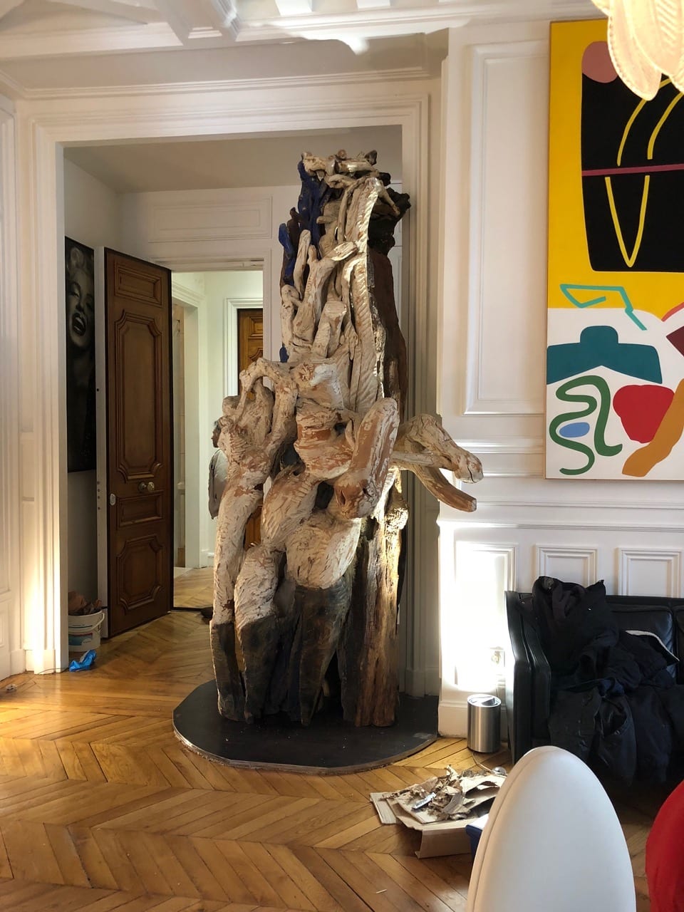 Etienne Martin, Alléluia, 1983, bois sculpté, racine d'acacia, vente Tessier Sarrou 2017.