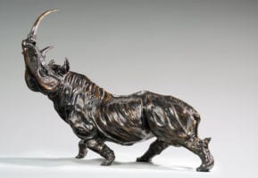 José Maria David, Rhinocéros d'Afrique, bronze