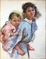 Serebryakova Zinaïda, pastels, Marrakech, 1932, belle enchère, 67500€, vente Tessier Sarrou 2018.