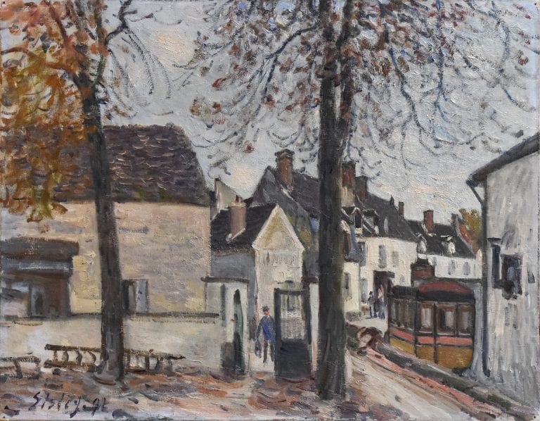 Alfred SISLEY (1839-1899) Rue des Fossés, faubourg du Pont à Moret-sur-Loing, 1892